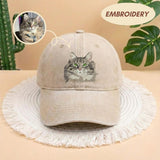 Custom Embroidered Pet Photo Hat: Personalized Dog & Cat Baseball Cap