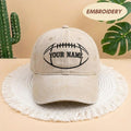 Custom Name Football Embroidered Hat, Personalized Sports Apparel Top, American Football Gift Shirt, Game Day Gear, Varsity Football Top