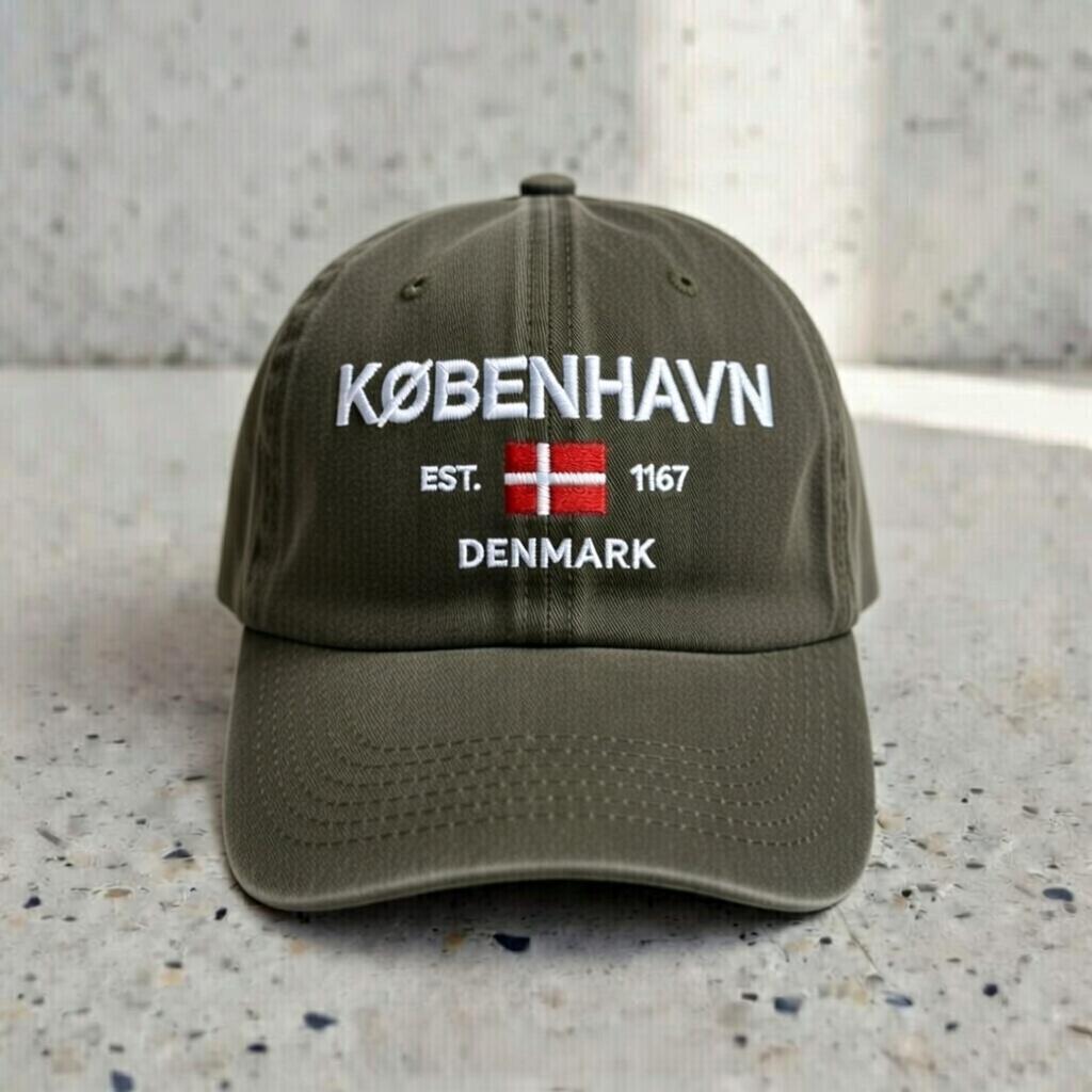 Kobenhavn Embroidered Dad Hat, Copenhagen Denmark Souvenir