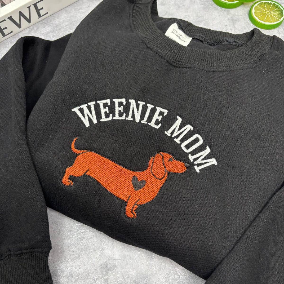 Embroidered Dachshund Sweatshirt, Weenie Mom Crewneck Shirt, Gift for Dachshund Lovers , Funny Dachshund Owner Gift, Wiener Dog Mom Shirt