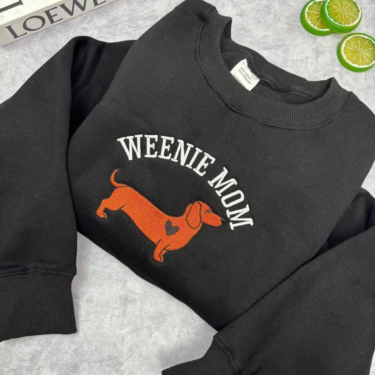 Embroidered Dachshund Sweatshirt, Weenie Mom Crewneck Shirt, Gift for Dachshund Lovers , Funny Dachshund Owner Gift, Wiener Dog Mom Shirt