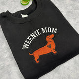Embroidered Dachshund Sweatshirt, Weenie Mom Crewneck Shirt, Gift for Dachshund Lovers , Funny Dachshund Owner Gift, Wiener Dog Mom Shirt