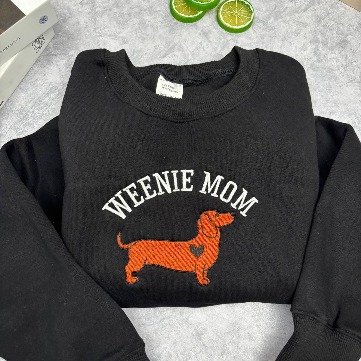Embroidered Dachshund Sweatshirt, Weenie Mom Crewneck Shirt, Gift for Dachshund Lovers , Funny Dachshund Owner Gift, Wiener Dog Mom Shirt
