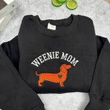 Embroidered Dachshund Sweatshirt, Weenie Mom Crewneck Shirt, Gift for Dachshund Lovers , Funny Dachshund Owner Gift, Wiener Dog Mom Shirt