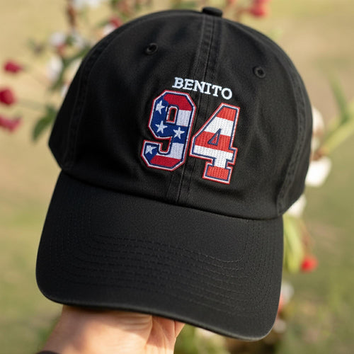 Benito 94 USA Flag Embroidered Hat, Benito Bowl Embroidered Cap, Puerto Rico Football, Football Gifts