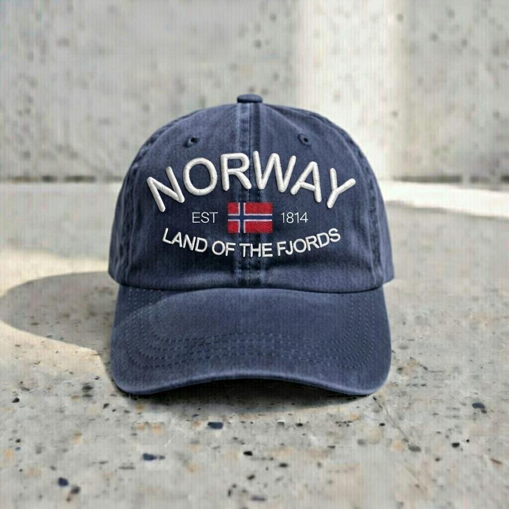 Embroidered Norway Flag Dad Hat | Nordic Travel Souvenir