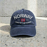 Embroidered Norway Flag Dad Hat | Nordic Travel Souvenir