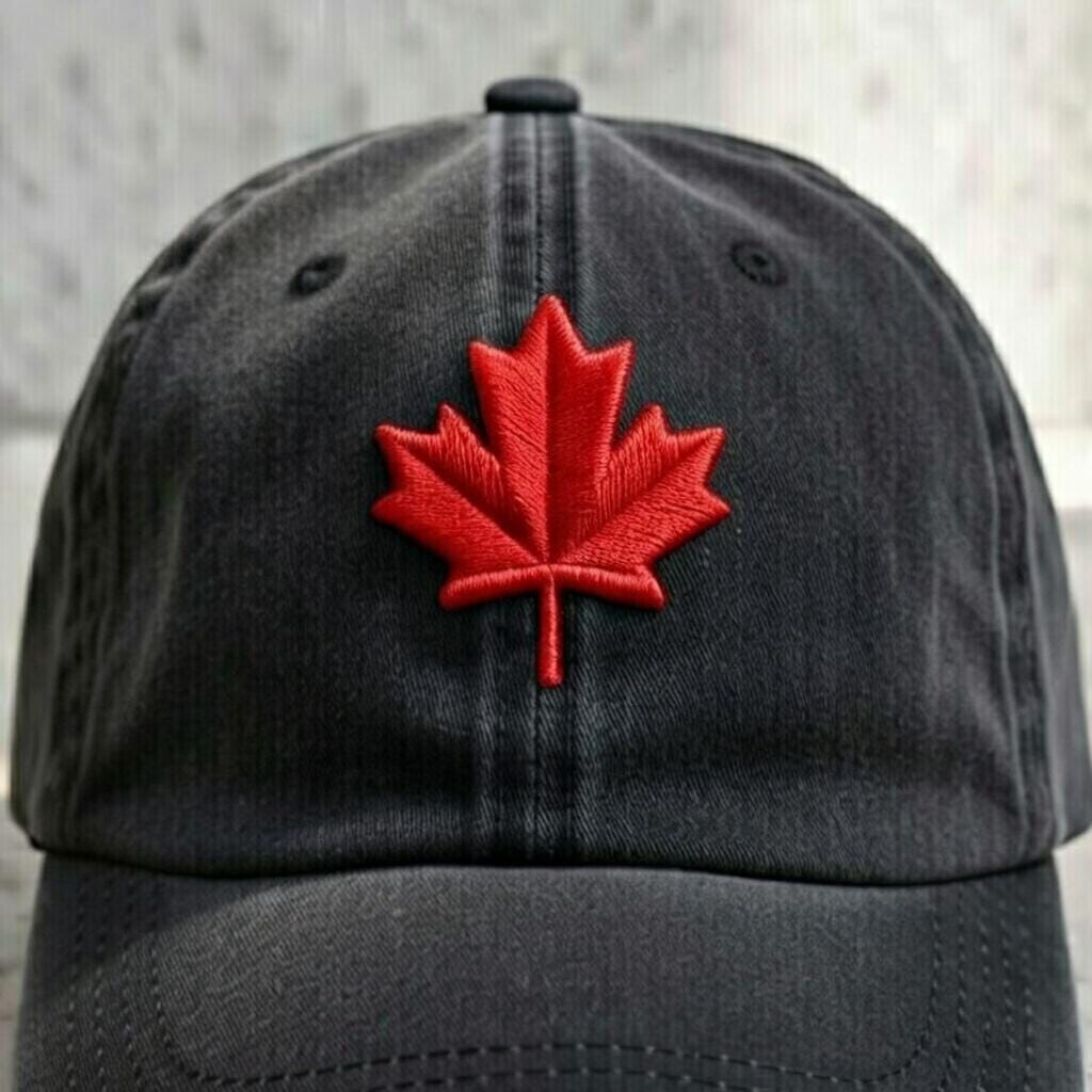 Embroidered Maple Leaf Patch Hat, Canada Souvenir
