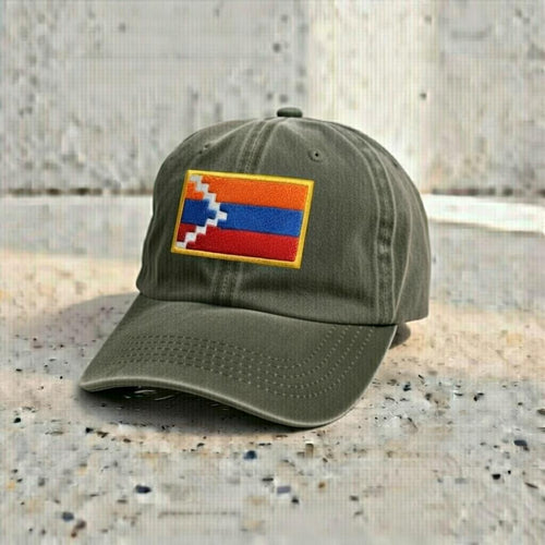 Embroidered Artsakh Flag Dad Hat, Armenian Heritage Cap