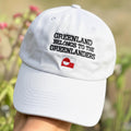 Greenland Belongs To The Greenlanders Embroidered Hat, Aesthetic Tan Patriotic Baseball Cap, Greenland Pride Gift, Trendy Social Justice