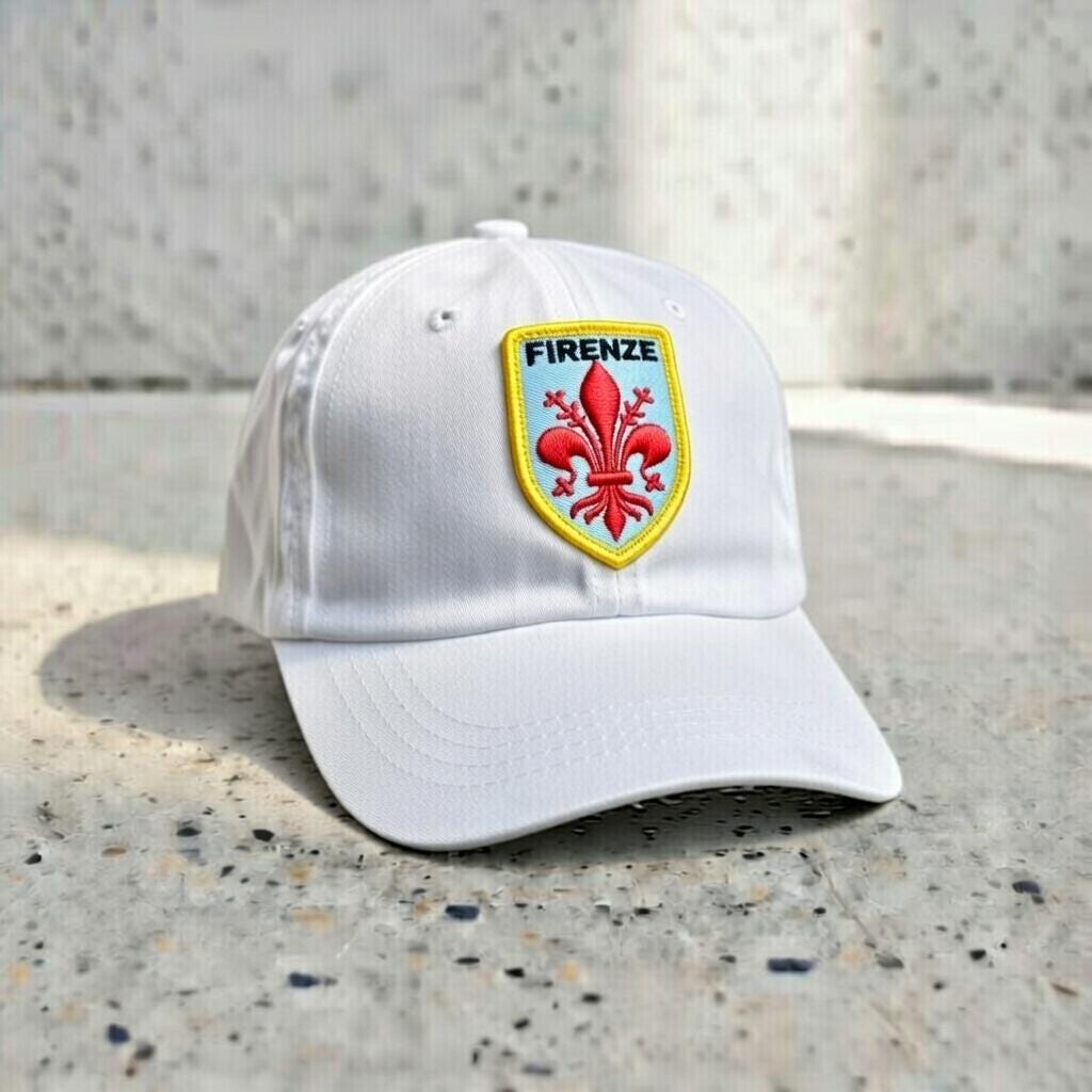 Embroidered Florence Lily Crest Dad Hat, Italian Travel Gift