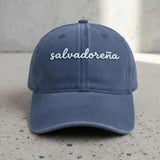 Embroidered Salvadorena Cotton Dad Hat, El Salvador Flag