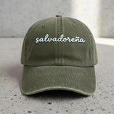 Embroidered Salvadorena Cotton Dad Hat, El Salvador Flag