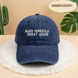 Make Venezuela Great Again Embroidered Hat, Venezuela Pride Baseball Cap, South American Heritage Apparel, Country Spirit Top Gear Gift