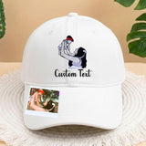 Custom Mother and Baby Portrait Hat, Personalized Mom and Child Cap, Embroidered Custom Portrait Cap, Personalize Hat Custom Embroidery