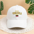 Venezuela Est 1811 Embroidered Baseball Cap, Aesthetic Navy Denim National Pride Hat, Minimalist Venezuela Flag Sun Hat