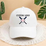 Custom Logo Baseball Embroidered Hat, Personalized Baseball Team Cap, Embroidered Team Hat, College Team Hat, Sports Team Cap, Game Day Hat