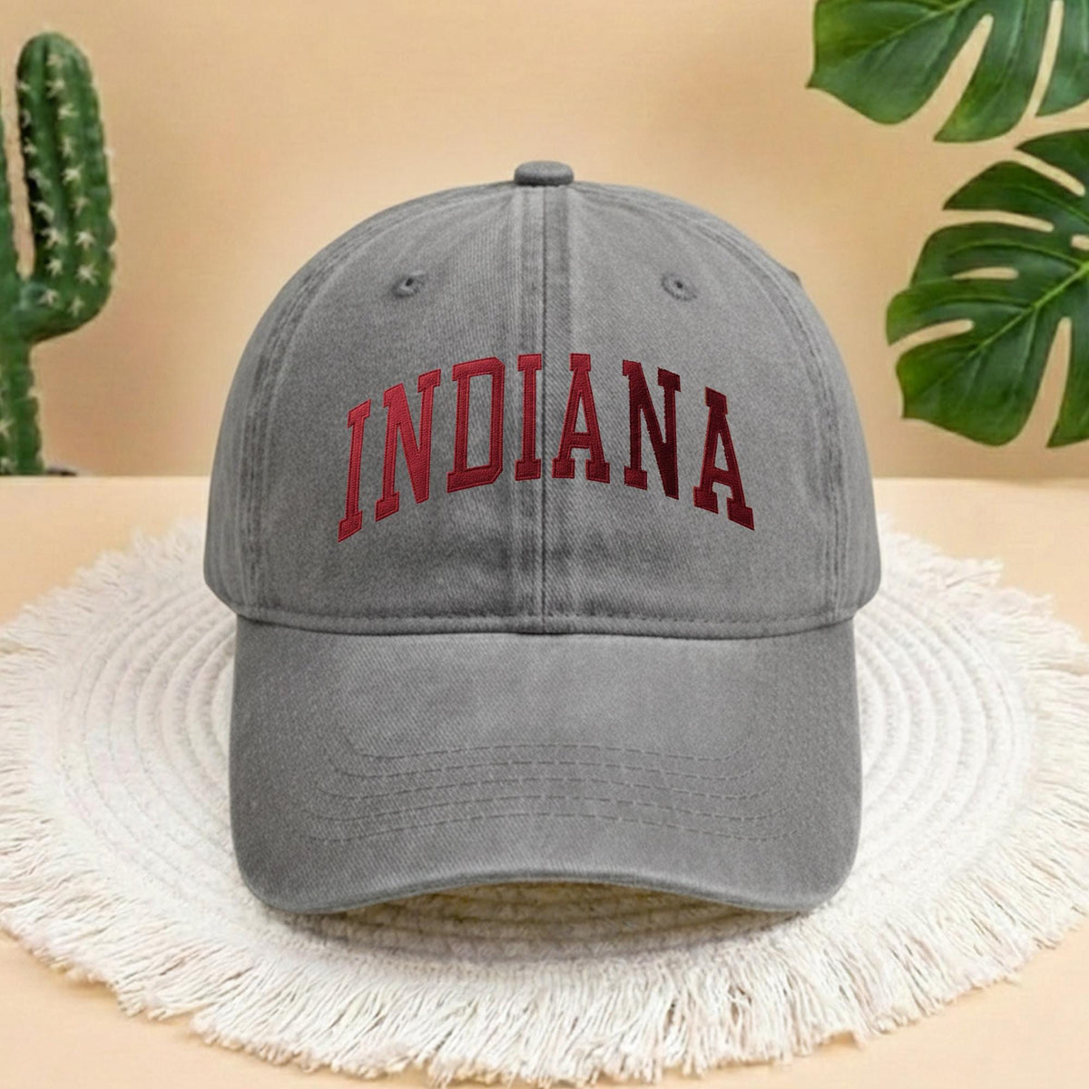 Indiana State Flower Embroidered Hat, Embroidered Indiana Rose Hat, Indiana Hat, State Hat, Bowl Game, College Gift, Bloomington Hat