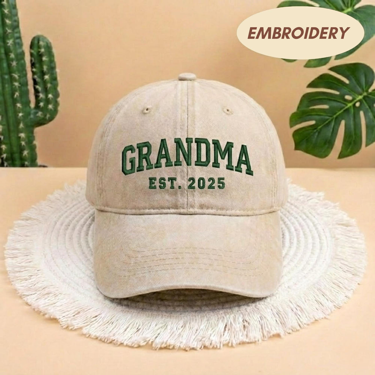 Custom Embroidered Grandparents Hat, New Grandmother Apparel, Grandma and Grandpa Established, New Grandparents Gift