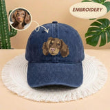 Custom Embroidered Pet Photo Hat: Personalized Dog & Cat Baseball Cap