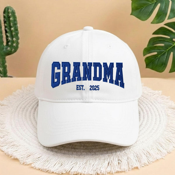 Custom Grandma Embroidered Hat, Personalized Baseball Hat, Gift For New Grandma Grandpa, Pregnancy Announcement, Mothers day gift