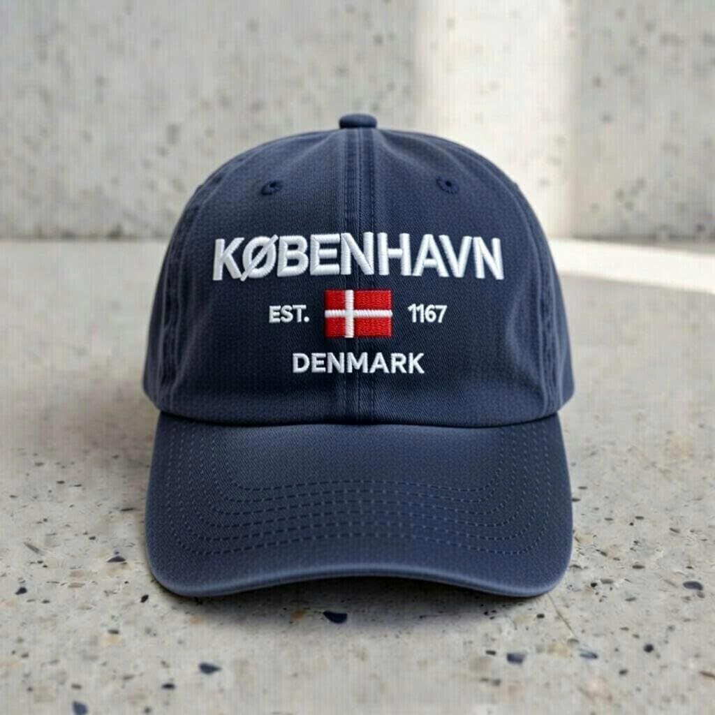Kobenhavn Embroidered Dad Hat, Copenhagen Denmark Souvenir