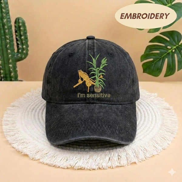 Embroidered Marcus The Worm Hat, I’m Sensitive Cap, Marcus The Worm Meme Hat, Funny Meme Hat, Brain Rot Cap