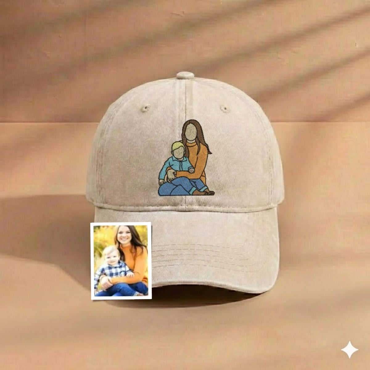 Custom Mom Embroidered Hat, Personalized Mama Name Cap, Mothers Day Gift Headwear, Gift For Mom, Family Outline Hat, Embroidery Portrait Hat