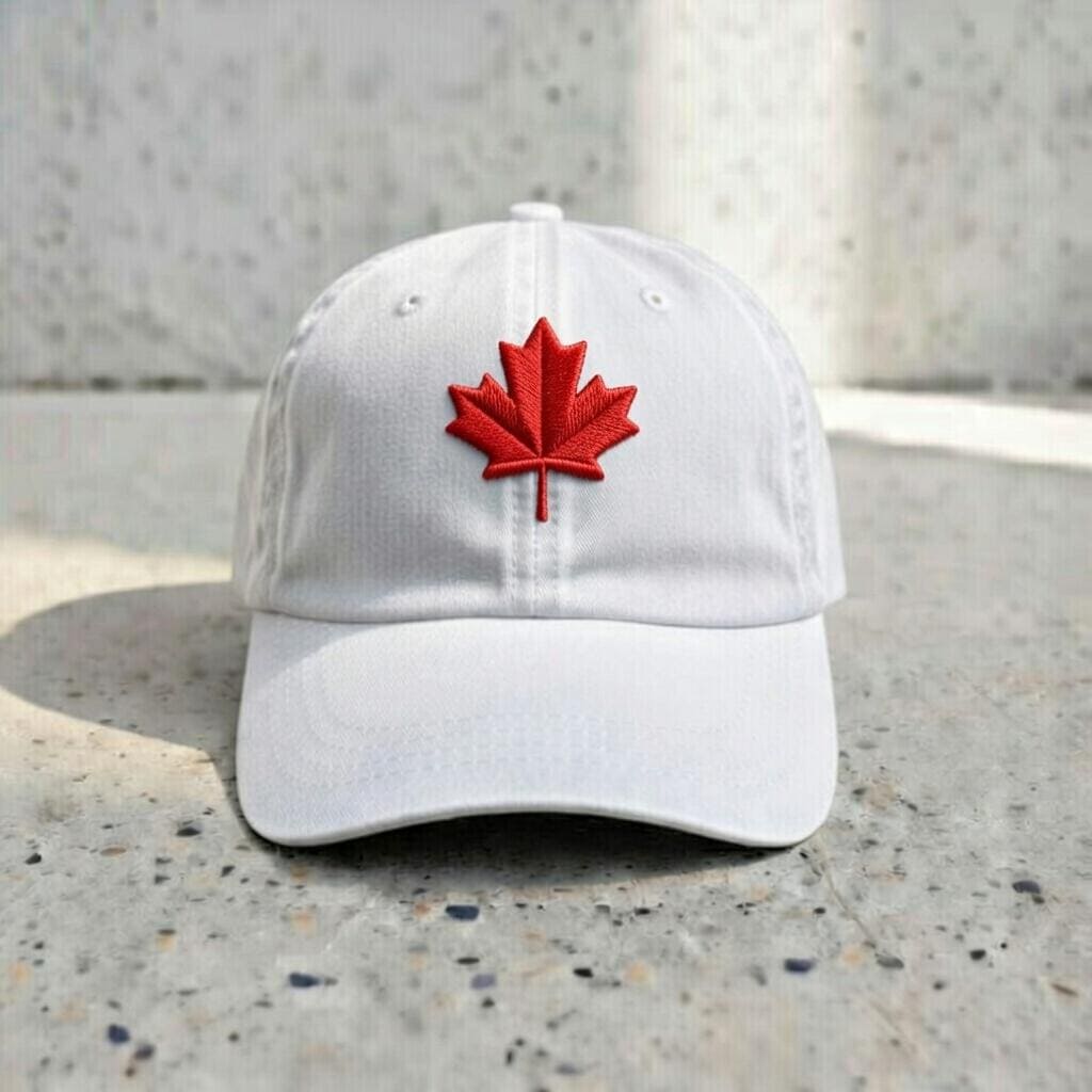 Embroidered Maple Leaf Patch Hat, Canada Souvenir