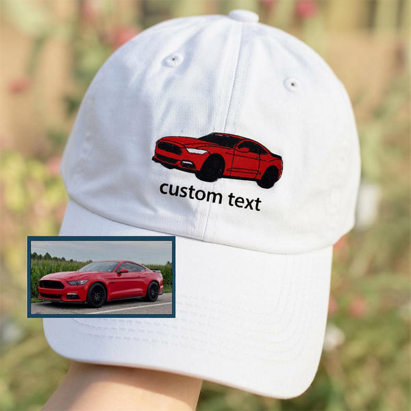 Embroidered Car Photo Baseball Cap – Personalized Gift for Him, Motorbike Custom Cap, Helicopter Embroidered Hat, Father Day Gift