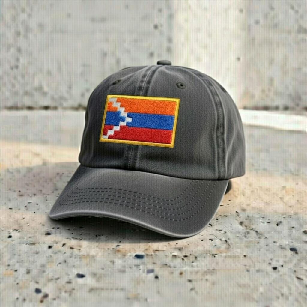 Embroidered Artsakh Flag Dad Hat, Armenian Heritage Cap