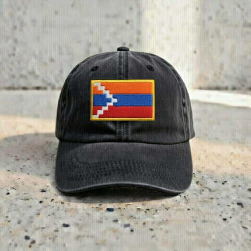 Embroidered Artsakh Flag Dad Hat, Armenian Heritage Cap