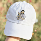 Personalized Dog Dad Baseball Cap, Custom Pet Portrait Embroidered Hat, Custom Embroidered Pet Photo Dad Hat - Dog and Cat Baseball Cap