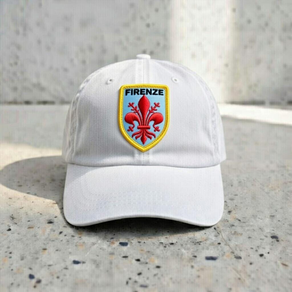 Embroidered Florence Lily Crest Dad Hat, Italian Travel Gift