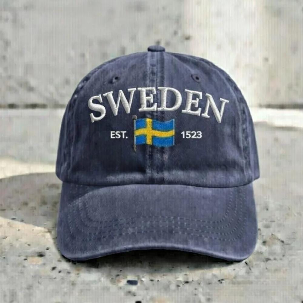 Embroidered Sweden Flag Dad Hat | Swedish Travel Cap
