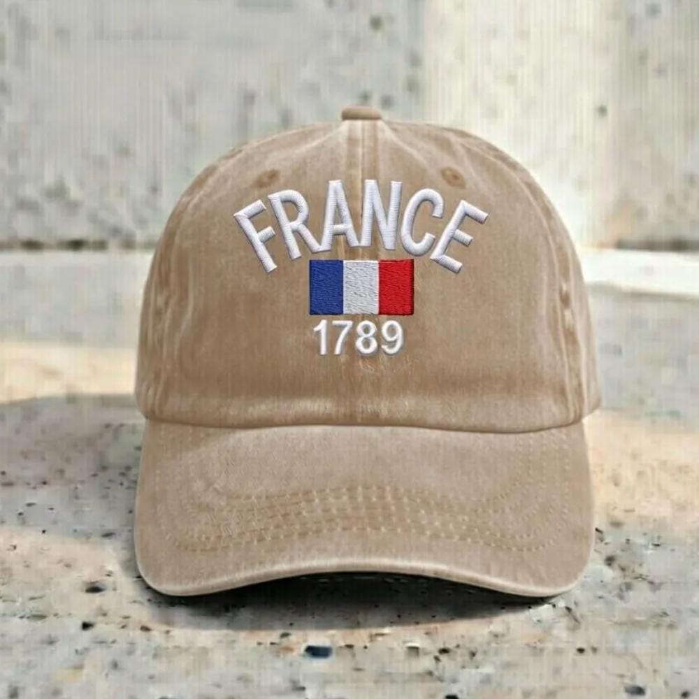 Embroidered France Dad Hat | Vintage French Flag Baseball Cap