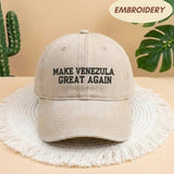 Make Venezuela Great Again Embroidered Hat, Venezuela Pride Baseball Cap, South American Heritage Apparel, Country Spirit Top Gear Gift
