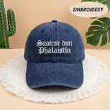 Saoirse Don Phalaistin Embroidered Hat, Freedom For Palestine Baseball Cap, Gaelic Statement Headwear, Human Rights Activist Gift Hat