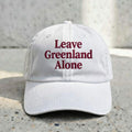 Leave Greenland Alone Embroidered Dad Hat, Funny Political Cap