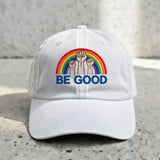 Rainbow Fist Embroidered Baseball Cap - Pride Solidarity Festival Cotton Dad Hat