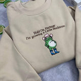 Growing A Little Buckaroo Embroidered Sweatshirt, Western Frog Pregnancy Reveal Crewneck