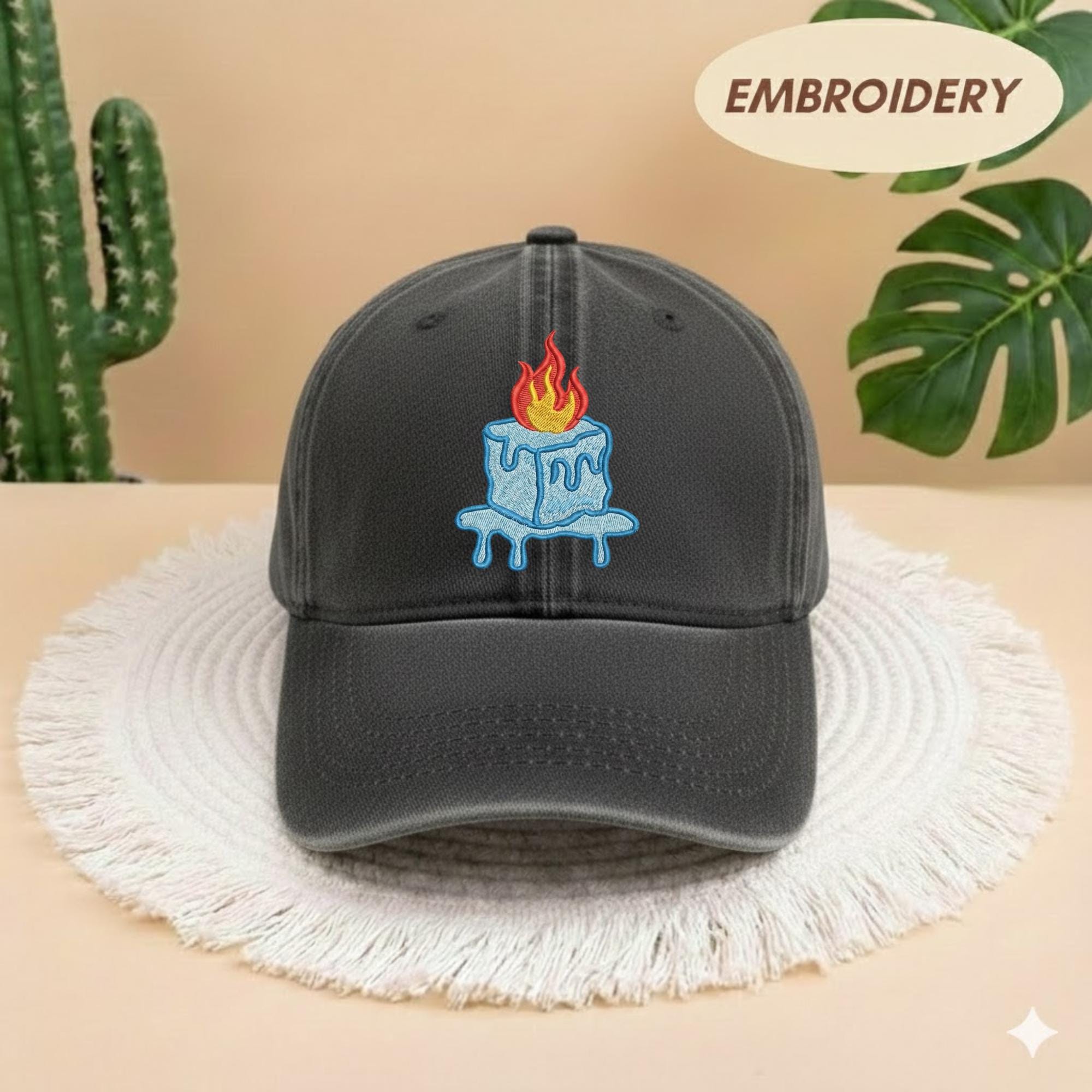 Subtle Anti ICE Embroidered Cap, Ice Melting Hat, Satire Anti Trump Protest Cap, No Human Is Illegal , Protect Immigrants Hat