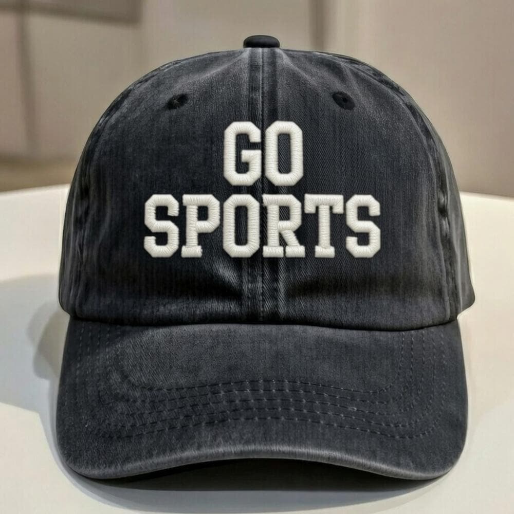 Funny Sports Embroidered Dad Hat, Vintage Washed Baseball Cap, Casual Gift for Dad