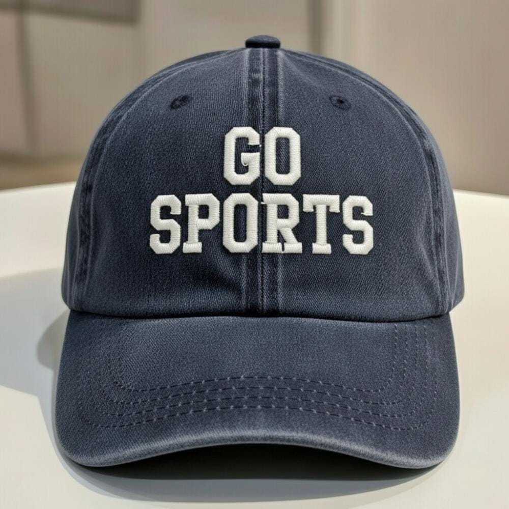 Funny Sports Embroidered Dad Hat, Vintage Washed Baseball Cap, Casual Gift for Dad
