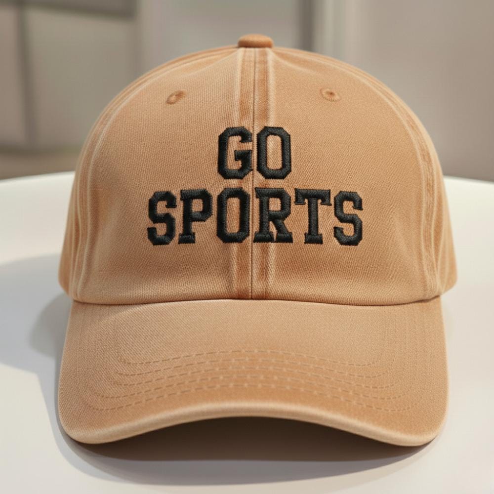 Funny Sports Embroidered Dad Hat, Vintage Washed Baseball Cap, Casual Gift for Dad