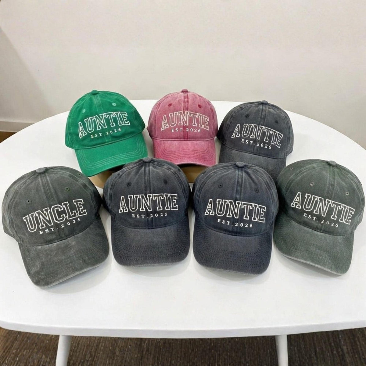 Embroidered Grandpa Hat, Personalized Dad Hat, Promoted to Auntie Uncle Baseball Cap, New Aunt Gift, Vintage Dad Hat, Fathers Day Gift