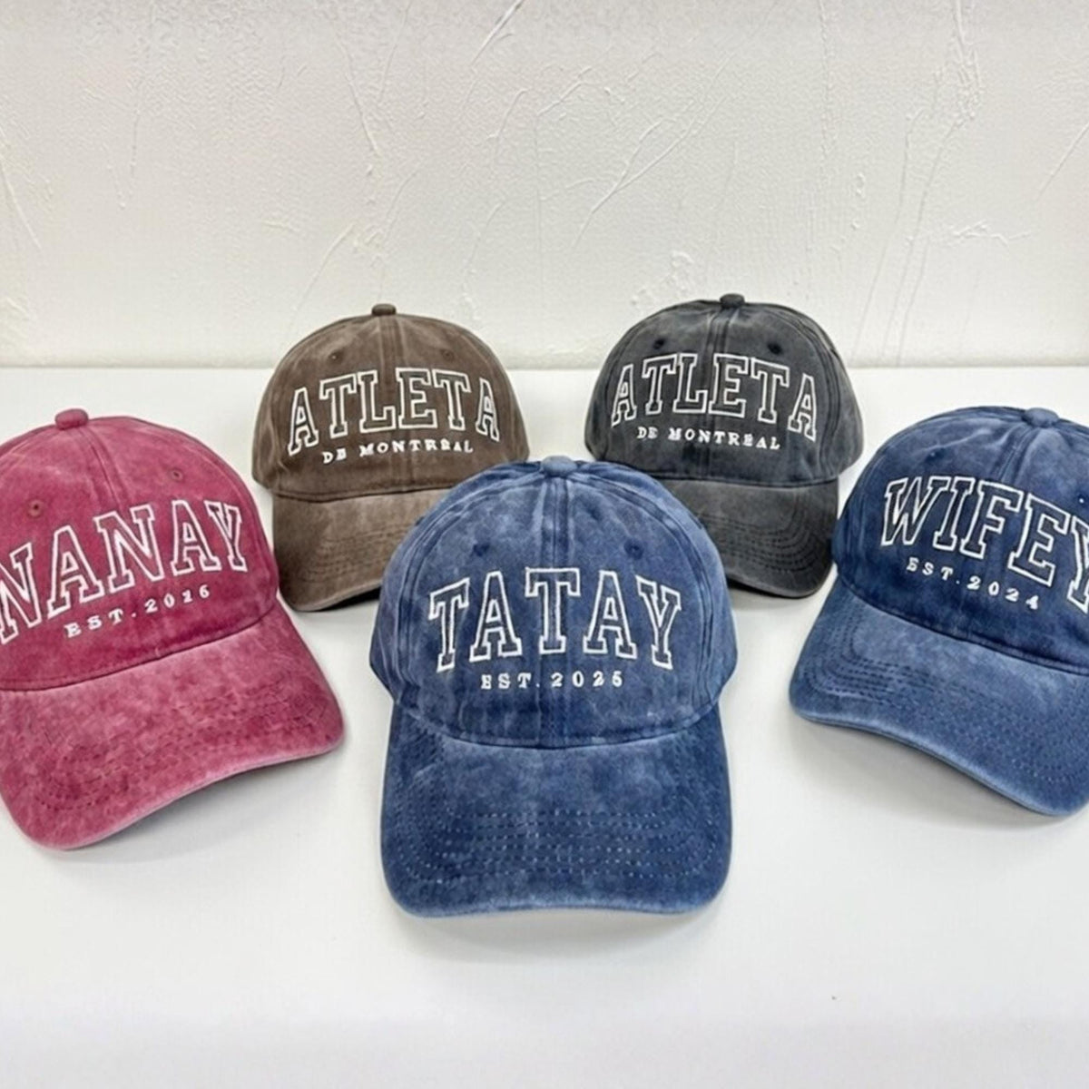 Custom Dad and Mama Est 2025 Embroidered Hat, Promoted to Auntie Uncle Baseball Cap, New Aunt Gift, Vintage Dad Hat, Fathers Day Gift