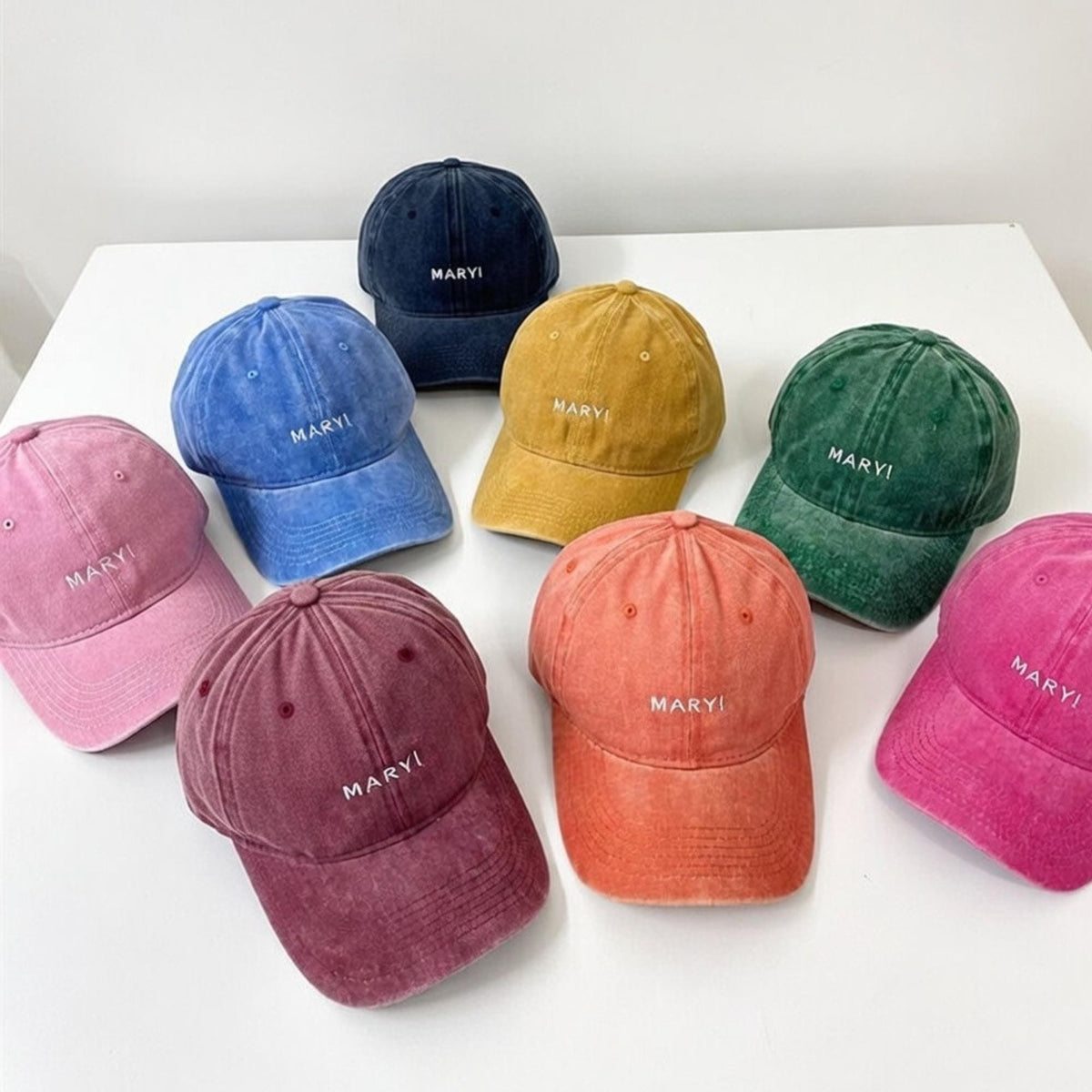 Happy Camper Bachelorette Party Hats, Retro Custom Embroidered Baseball Caps, Outdoorsy Bridal Shower Gifts, Camping Bach Party Favors