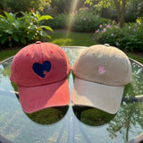 Matching Heart Puzzle Piece Embroidered Hats, Couple Washed Cotton Baseball Caps, Romantic Gift