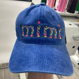 Personalized Floral Alphabet Baseball Cap, Custom Embroidered Mimi Nana Lana Floral Dad Hat, Boho Washed Cap, Mother's Day Gift